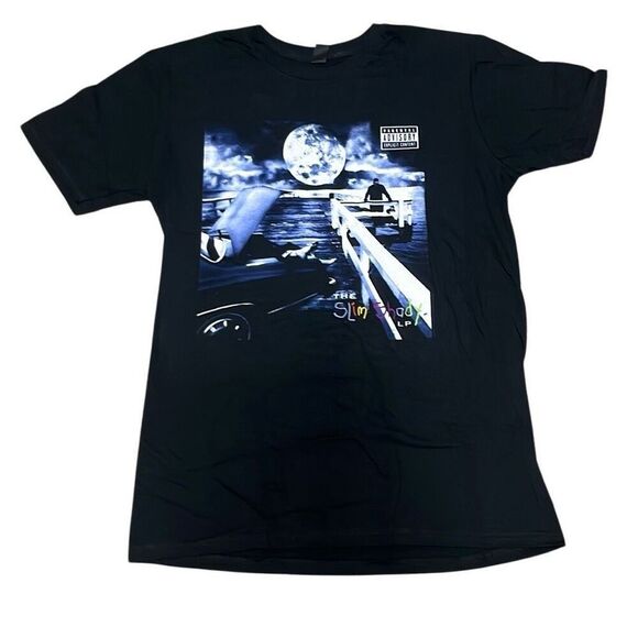 Slim Shady LP Shirt Small Album Cover Graphic Two Sided Eminem Licensed NWOT - Picture 1 of 7